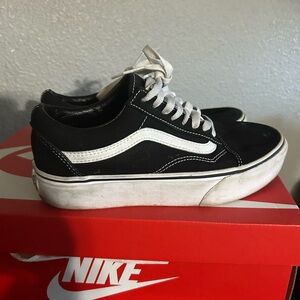 Black Vans- size 8